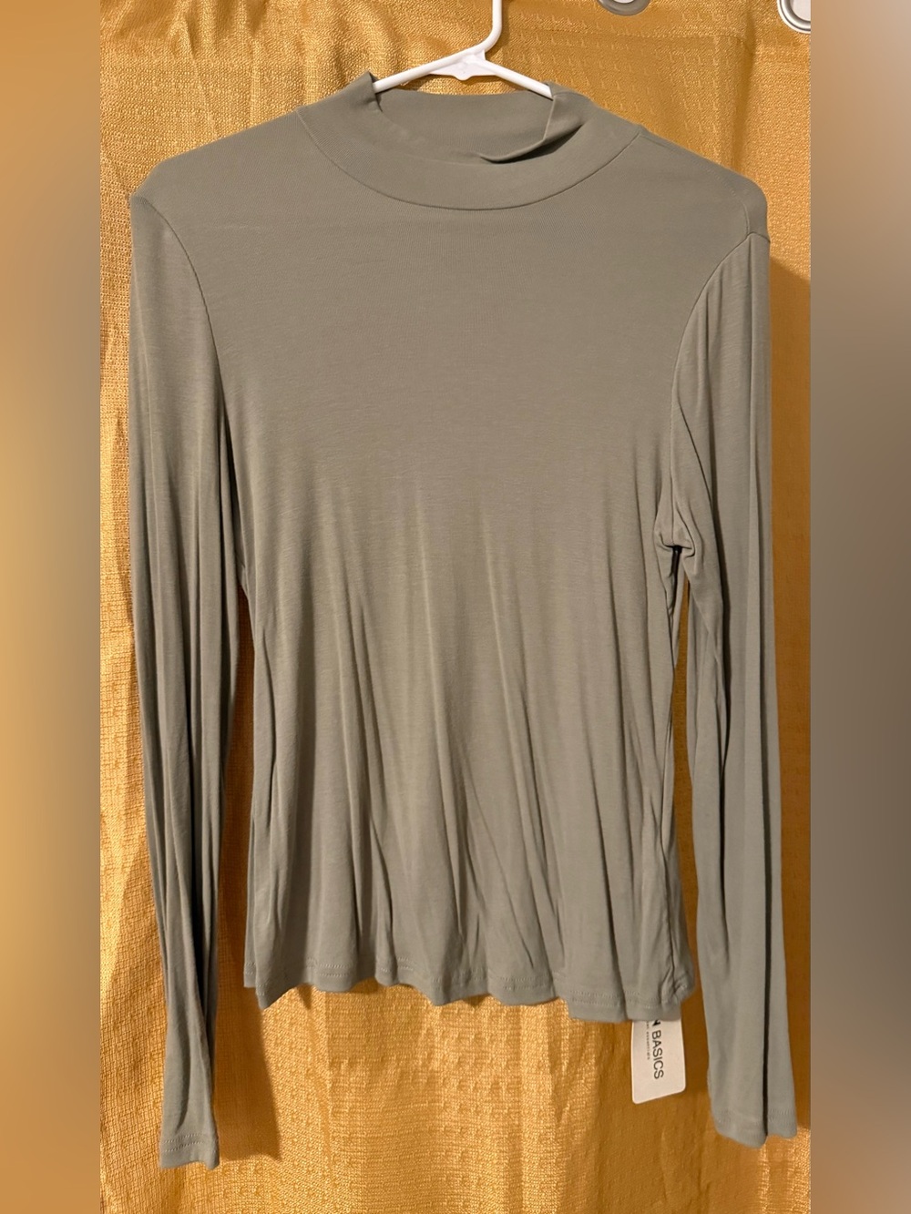 SHEIN Women’s Long Sleeve Mock Neck Shirt - Olive
